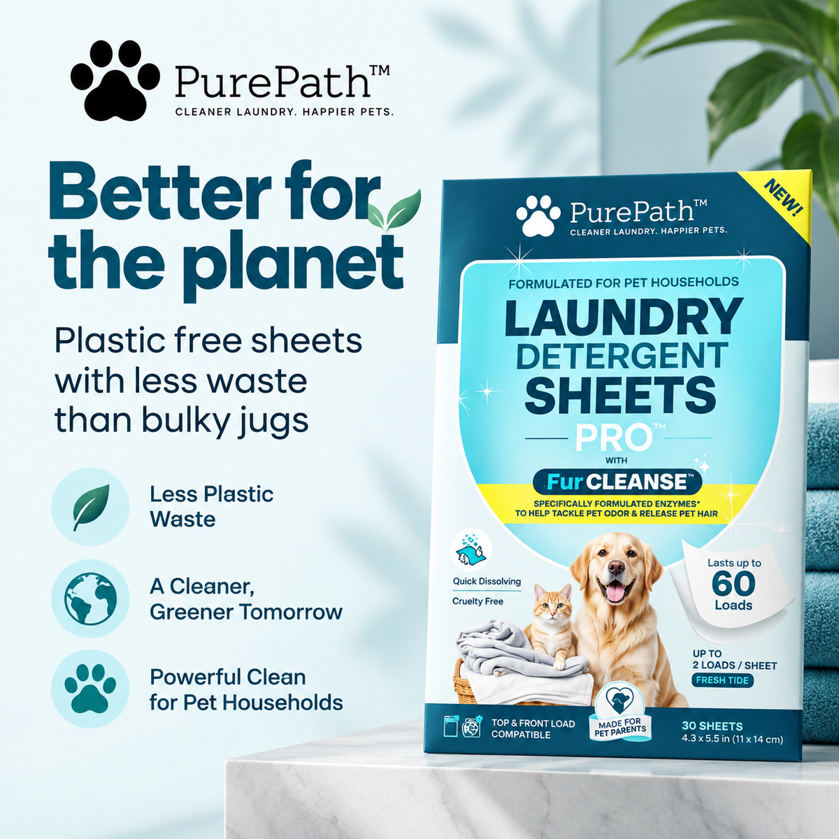 Uproot Clean Laundry Detergent Sheets
