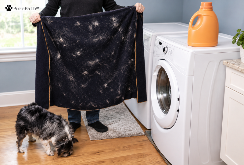 You may not be removing pet hair you could simply be moving it around.Standard detergent isn't specifically formulated to tackle this challenge.It cleans your laundry, but pet hair may need a different solution.