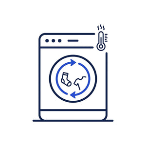 Starting a hot wash cycle on the machine